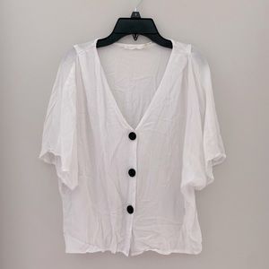 White Button Down Blouse